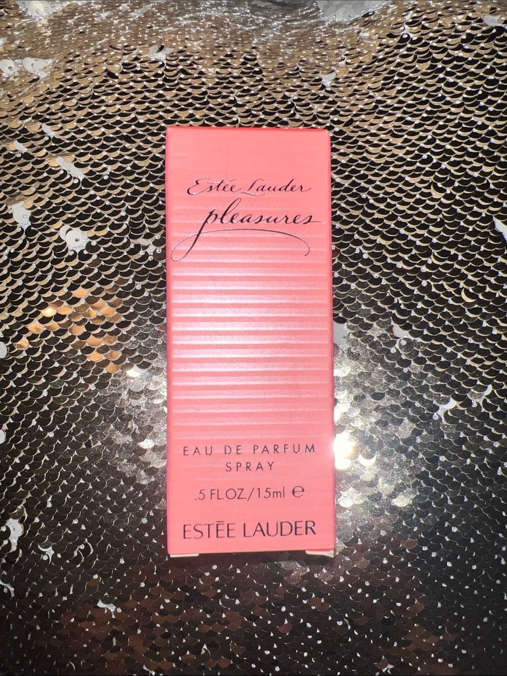 Estee Lauder Pleasures Eau de Parfum Spray - Coral Pink Box .5fl oz